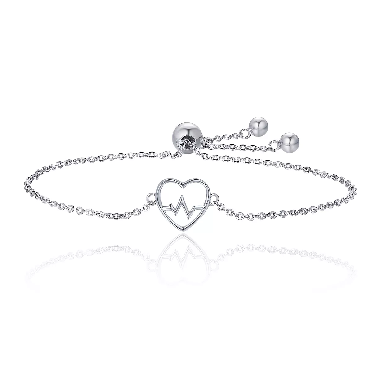 Pulseira Love Cardiogram estilo Pandora - SCB019