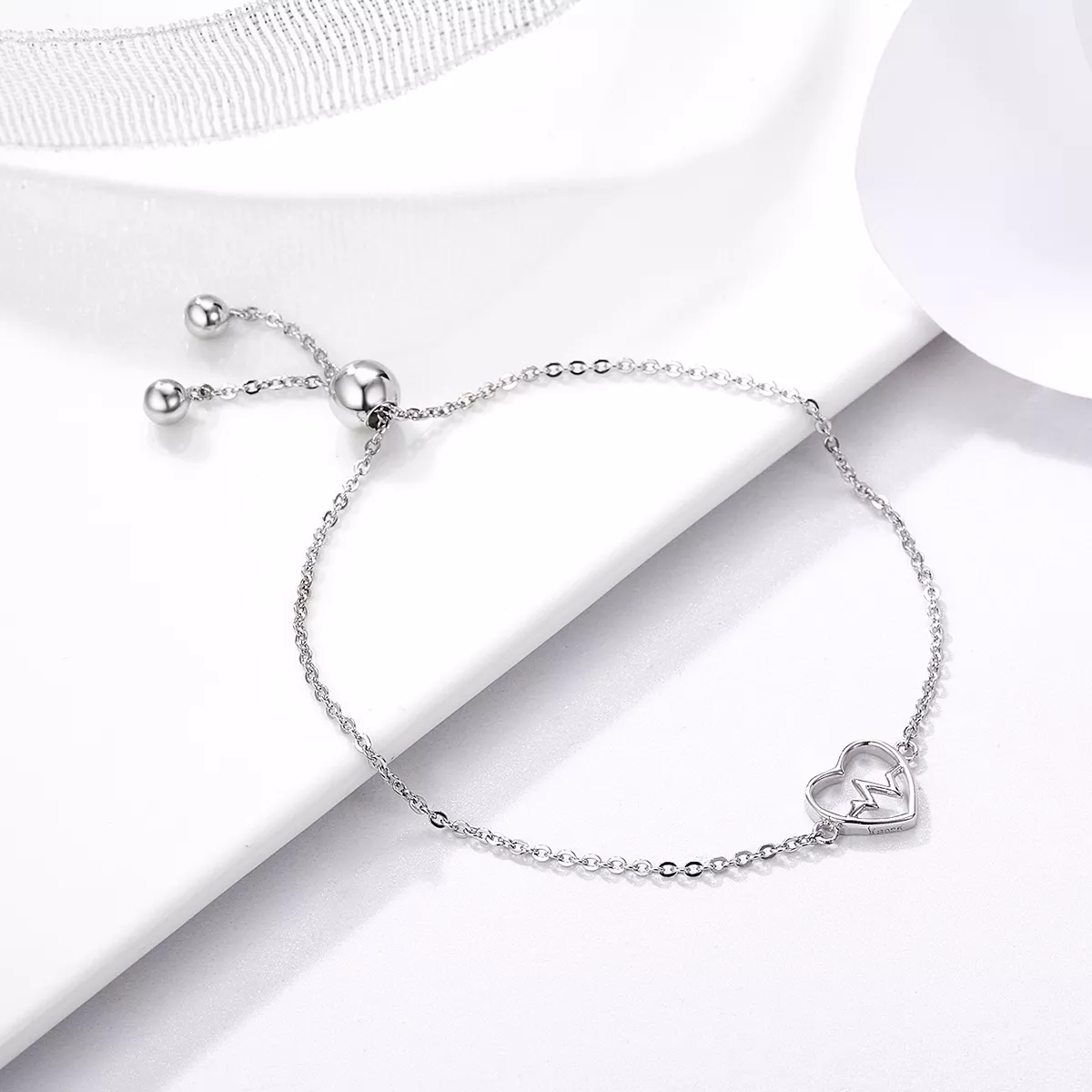 Pulseira Love Cardiogram estilo Pandora - SCB019