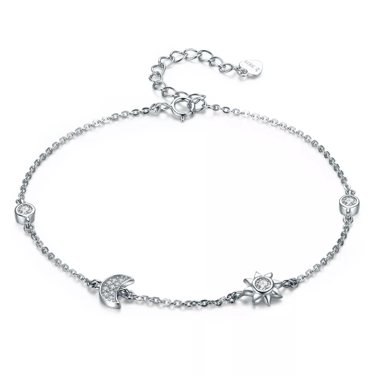 Pulseira Lua Sol e Estrelas estilo Pandora - SCB081
