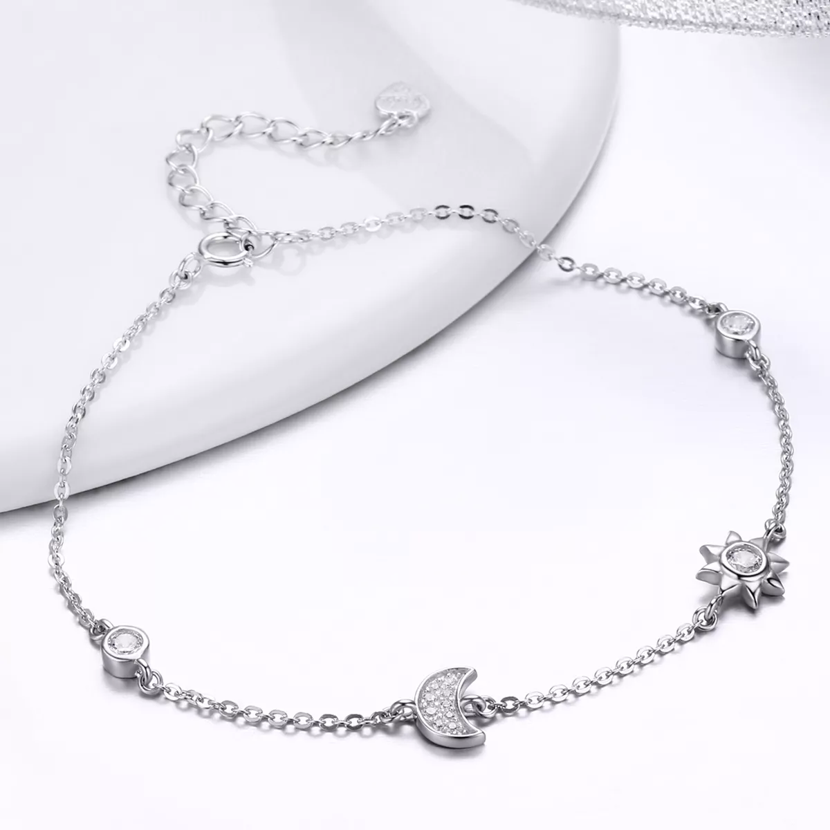 Pulseira Lua Sol e Estrelas estilo Pandora - SCB081