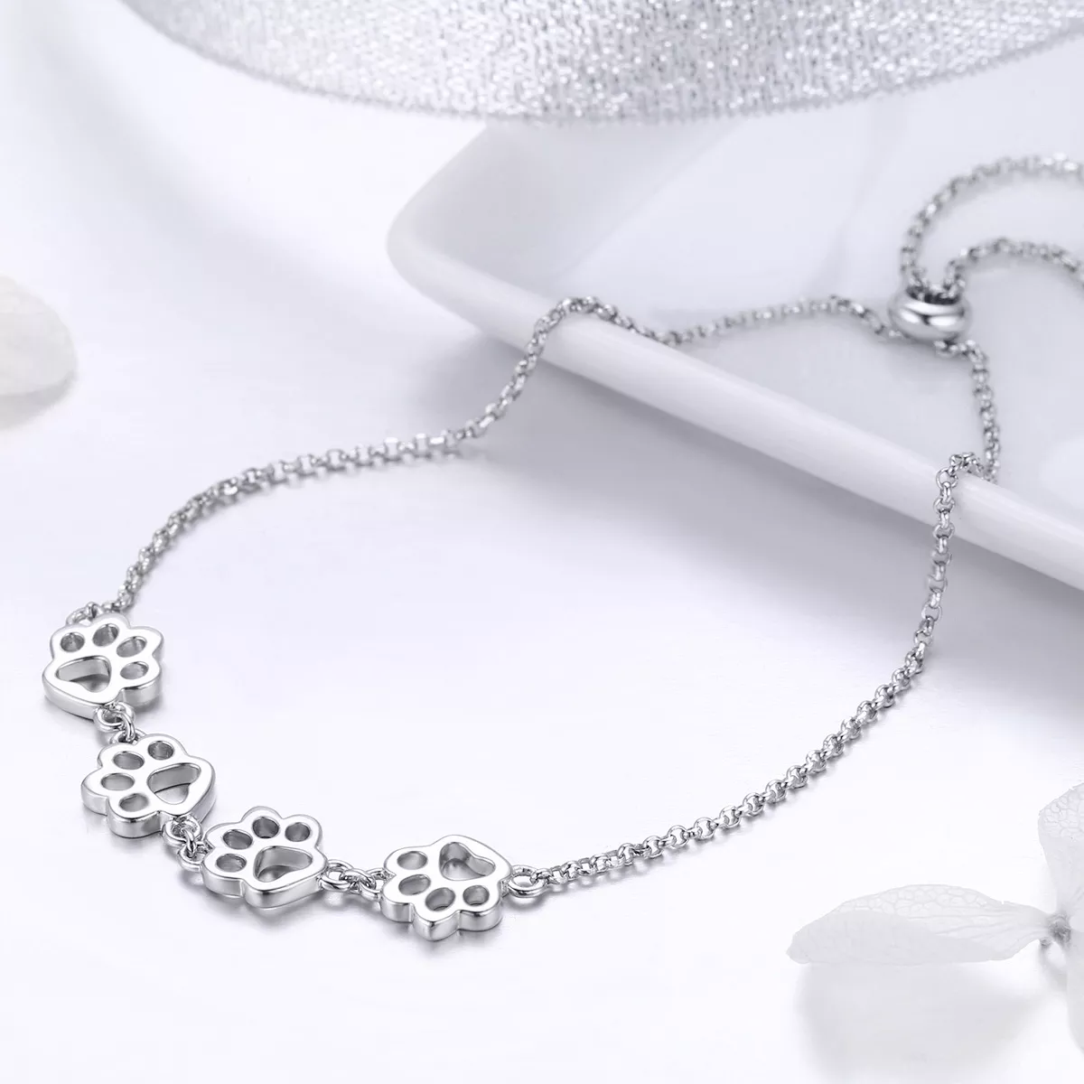 Pulseira Marcas de garras de animal de estimação fofas estilo Pandora - SCB096