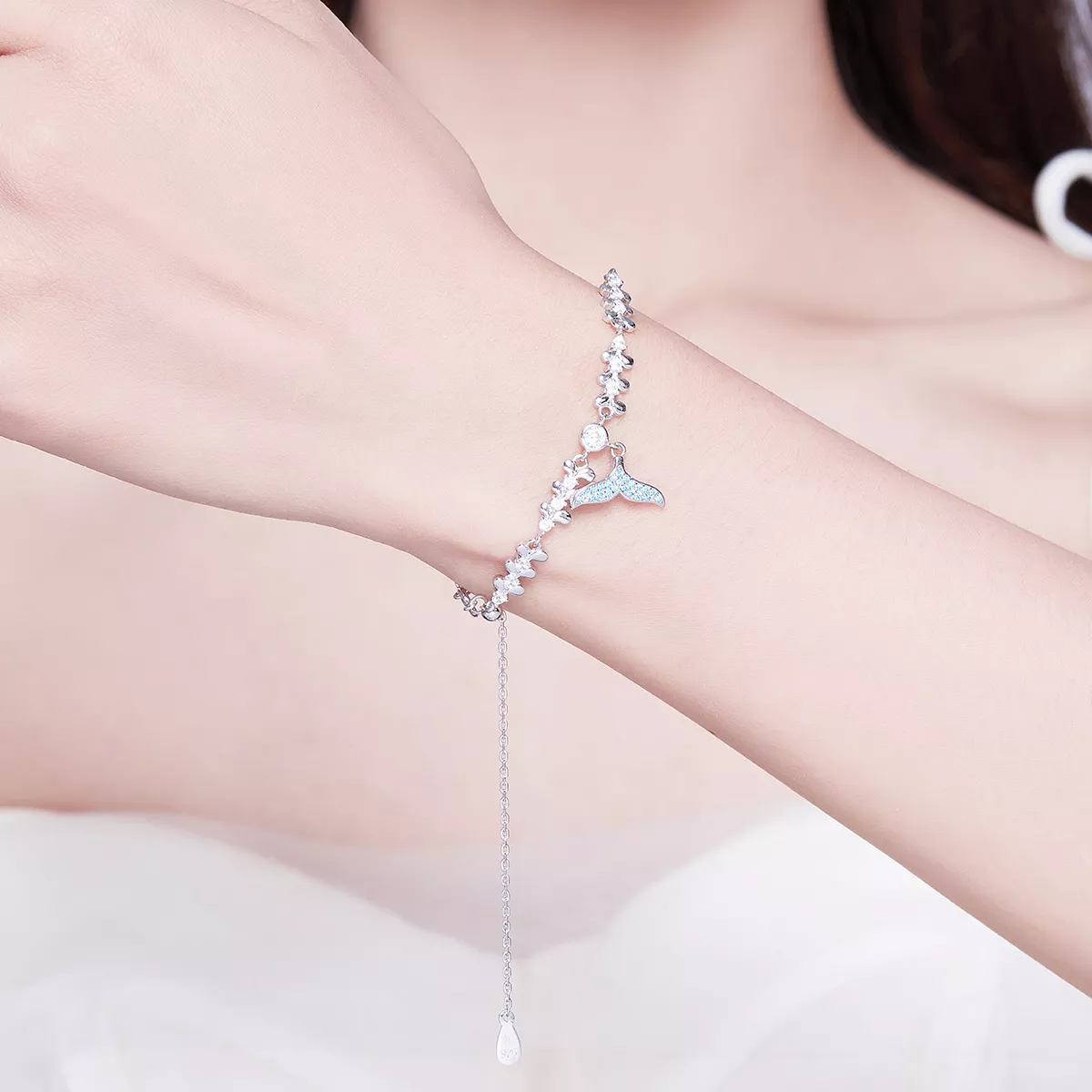 Pulseira Rabo De Peixe fundo estilo Pandora - SCB154