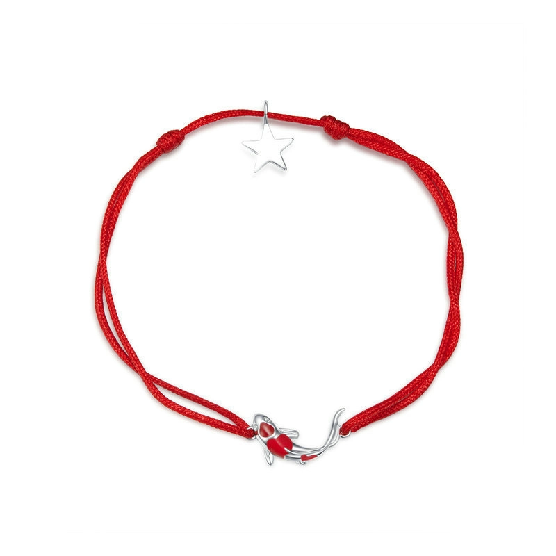 (imagem para) Pulseira de cordão Carpa da Sorte estilo Pandora - SCB145