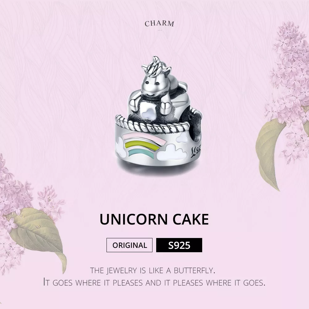 Charm Bolo De Unicórnio estilo Pandora - SCC1311