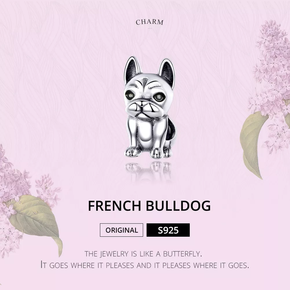 Charm Bulldog francês life Pandora - SCC1306