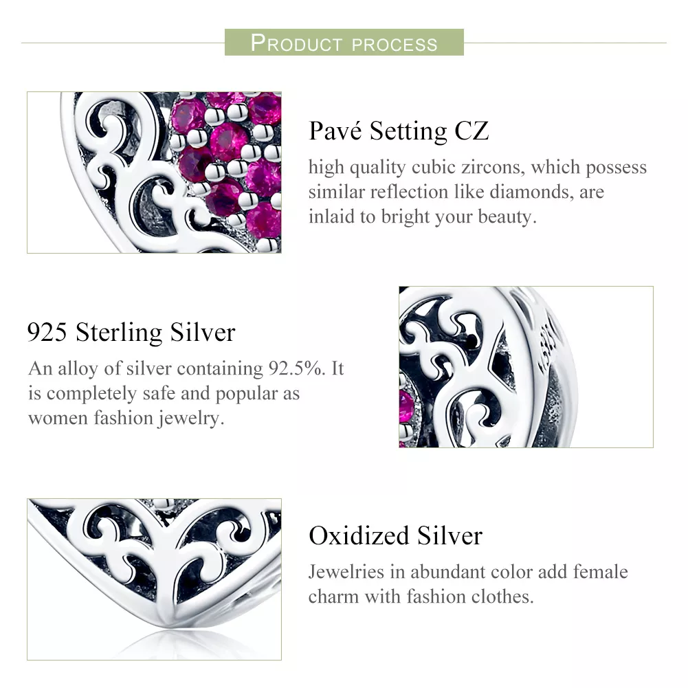 Charm Coração life Pandora - SCC1109