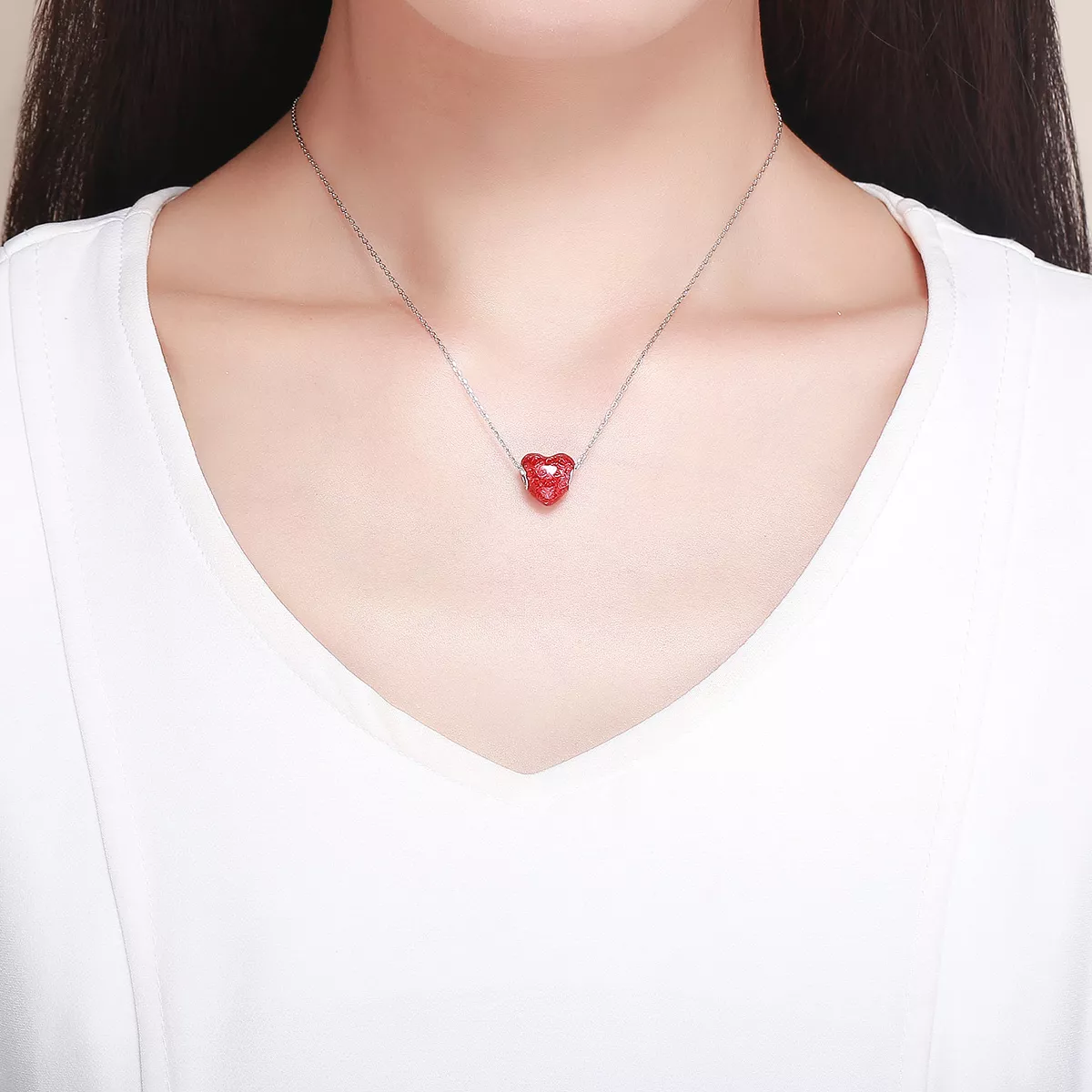 Charm Coração rosa life Pandora - SCC1064