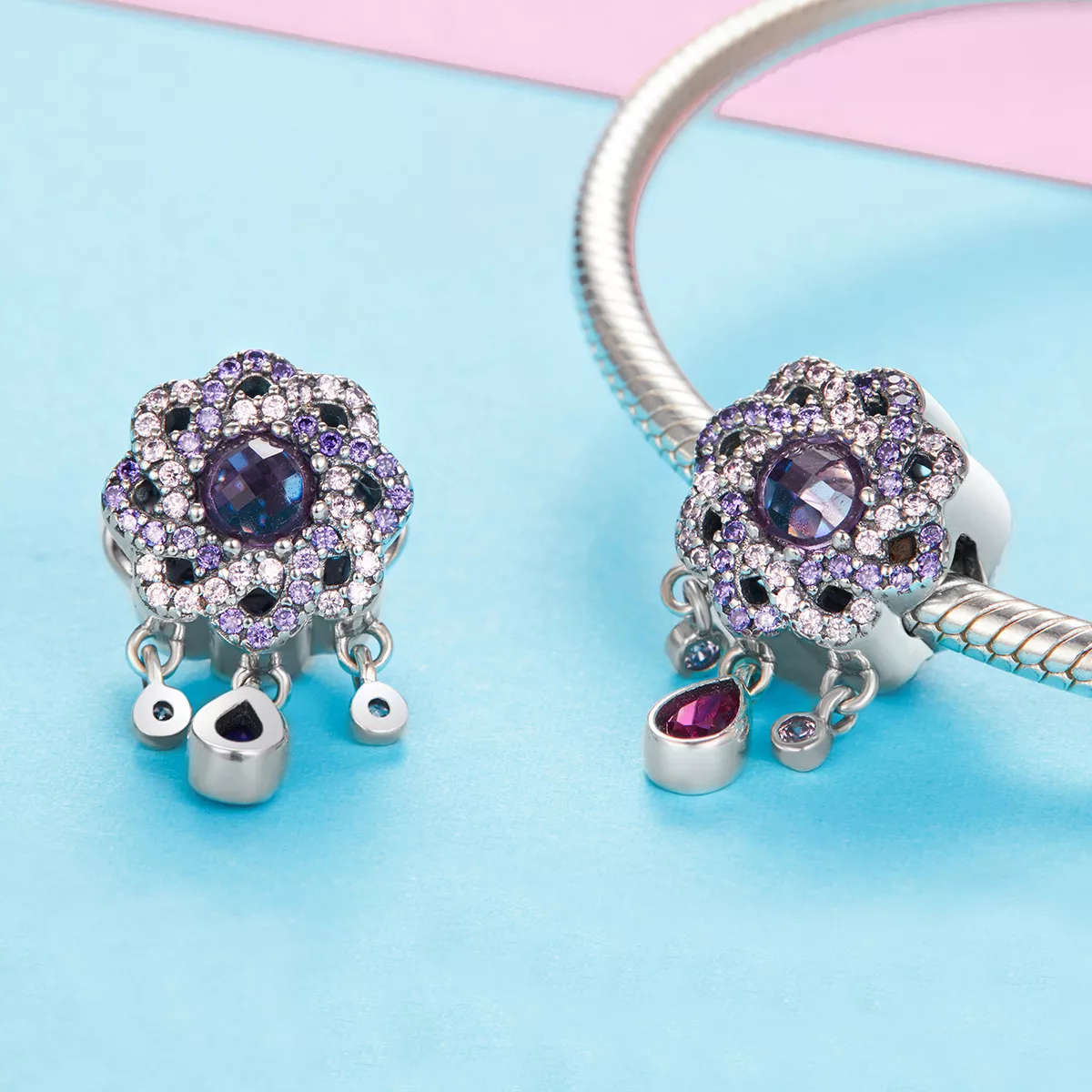 Charm Flor remanescente estilo Pandora - SCC1075