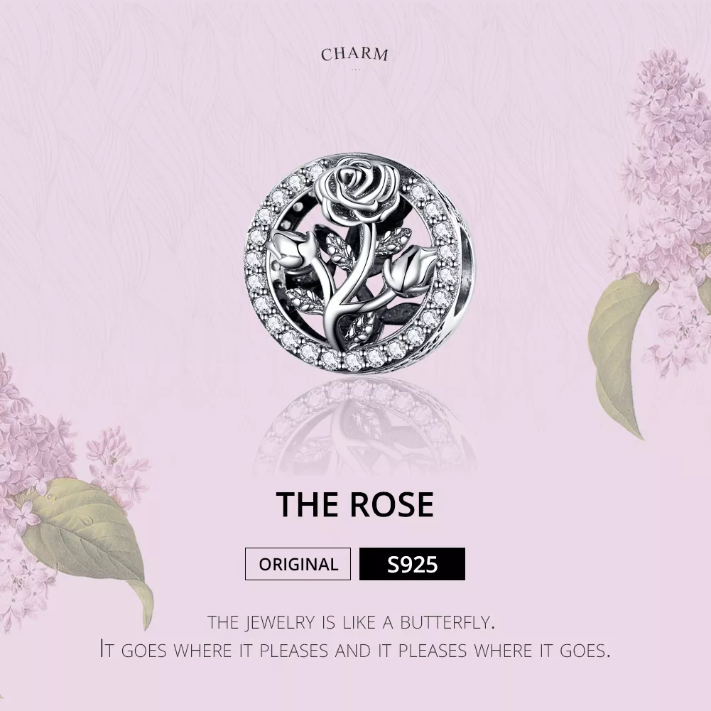 Charm Flor rosa life Pandora - SCC1189