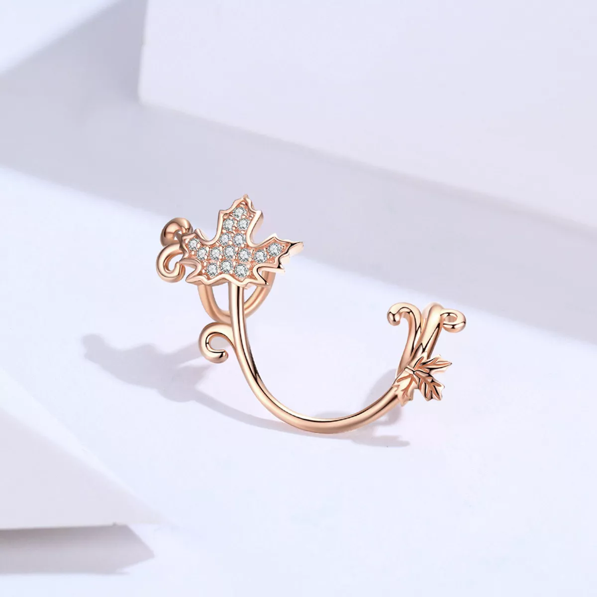 Charm Folhas Slient estilo Pandora Rosa - SCC1254