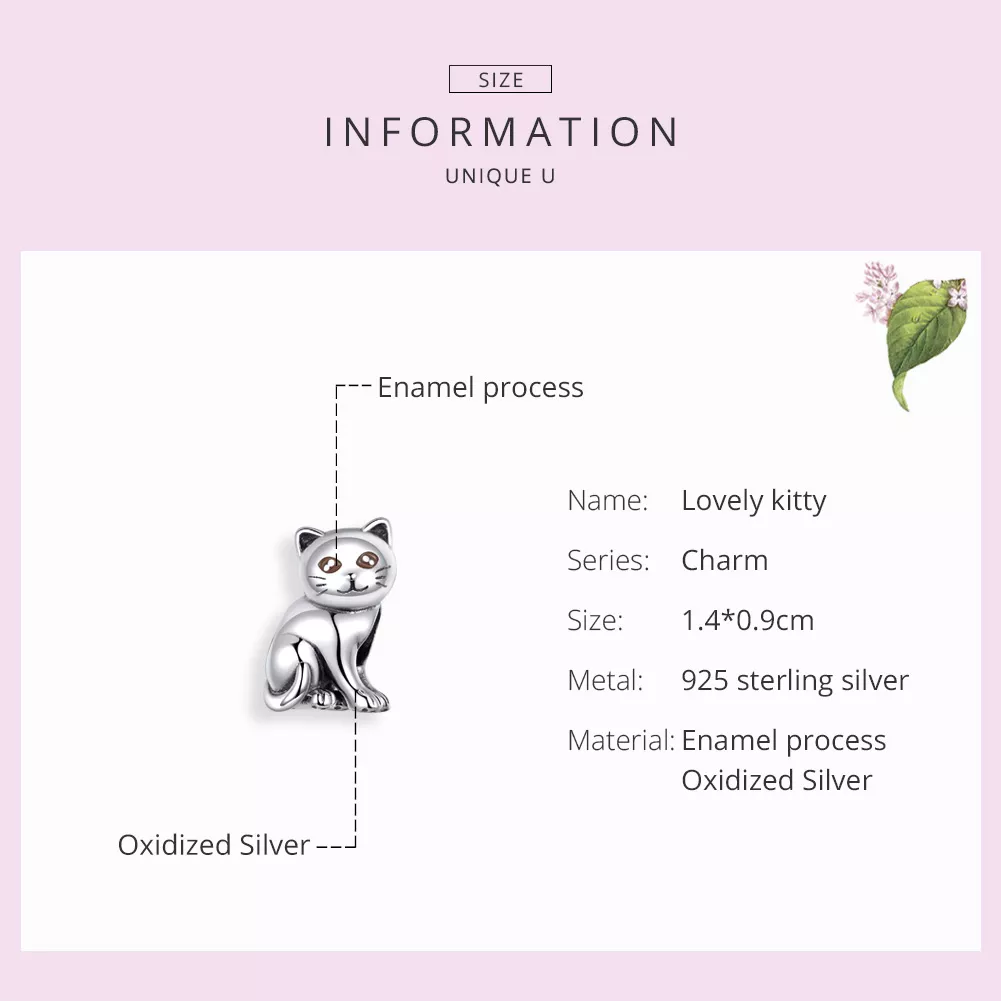 Charm Gato fofo life Pandora - SCC1305