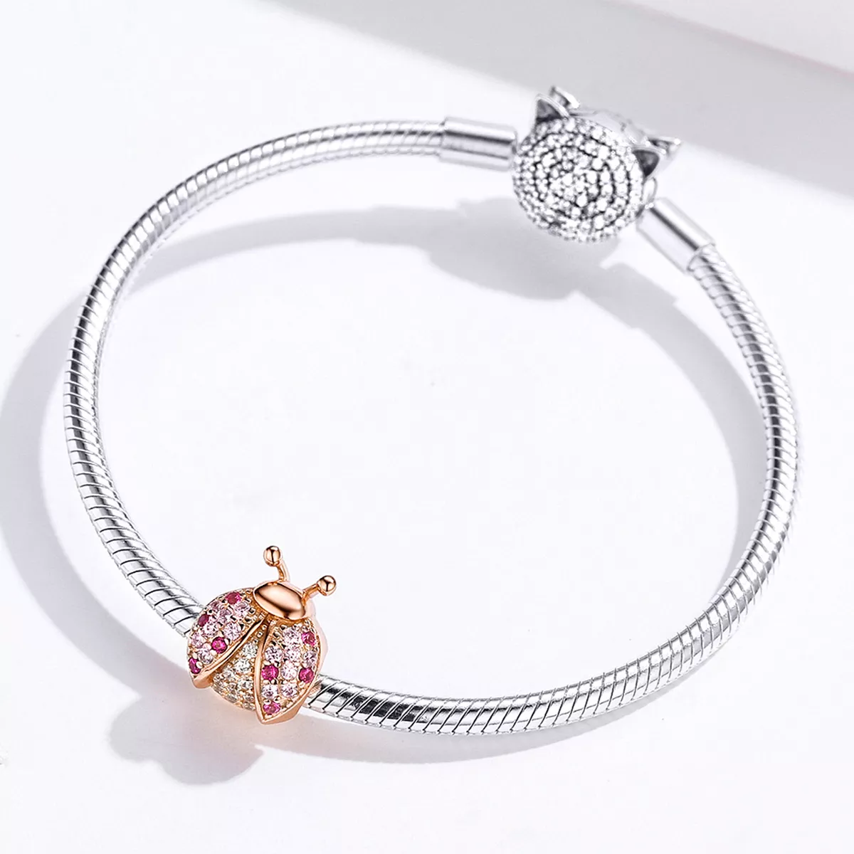 Charm Joaninha life Pandora Rosa - SCC1120-C