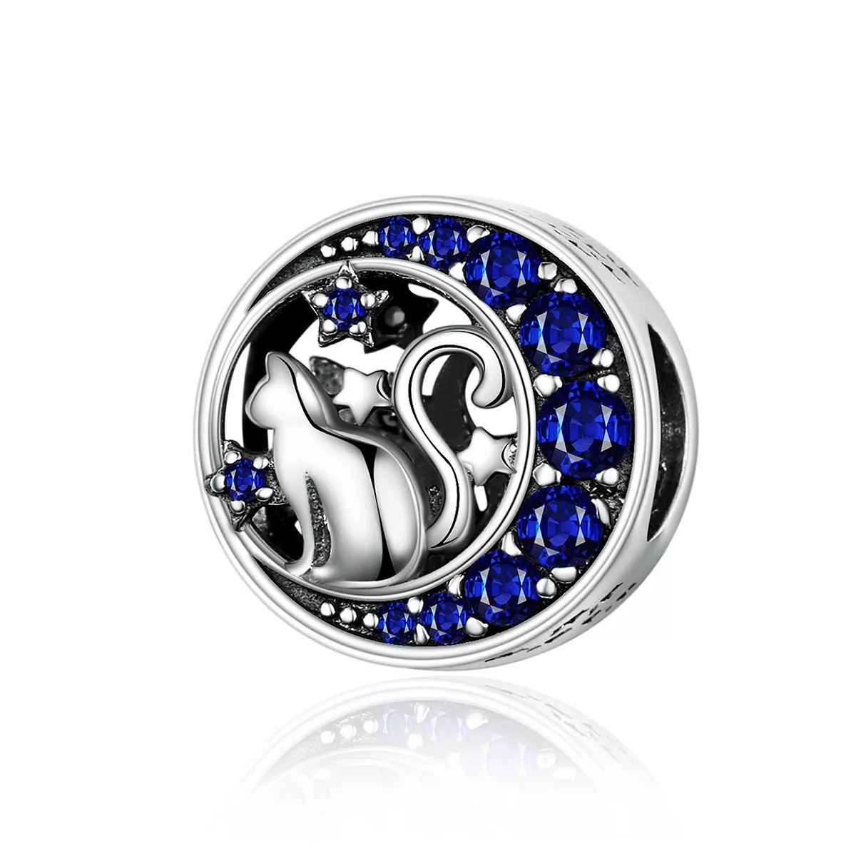 Charm Kitty In The Moon estilo Pandora - SCC1204