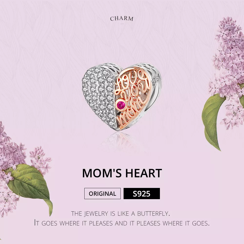 Charm Mamãe coração life Pandora - SCC1173