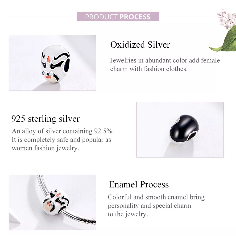 Charm Maquiagem facial em óperas estilo Pandora - SCC1192