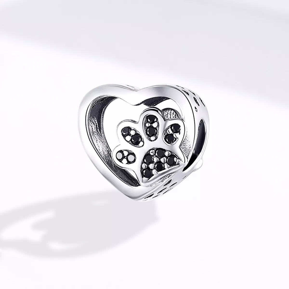 Charm Marca de pata de animais de estimação estilo Pandora - SCC1191-BK