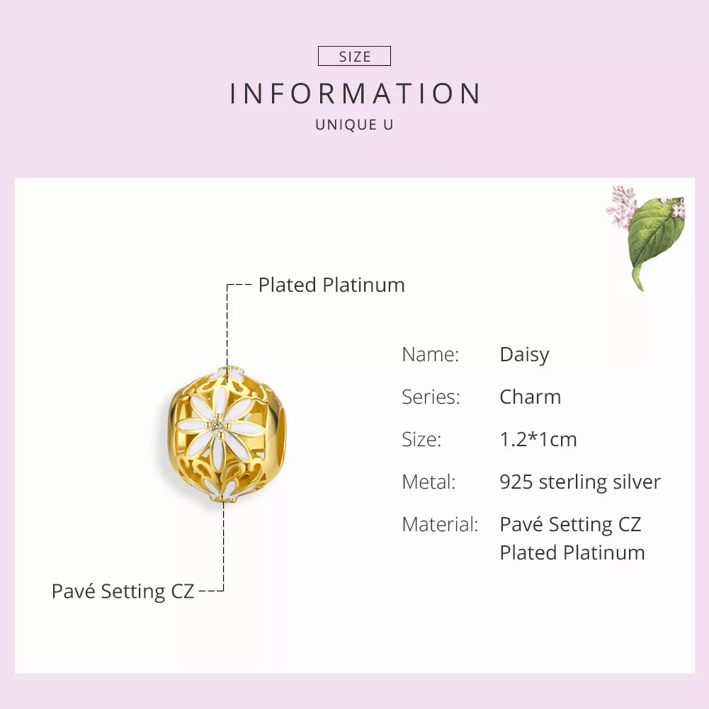 Charm Margarida life Pandora - SCC1216