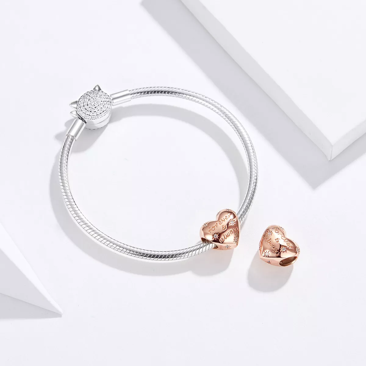 Charm Para todo o sempre estilo Pandora Rosa - SCC1223