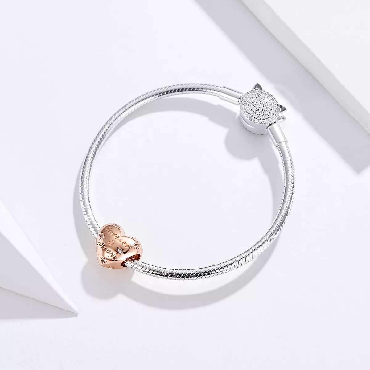 Charm Para todo o sempre estilo Pandora Rosa - SCC1223