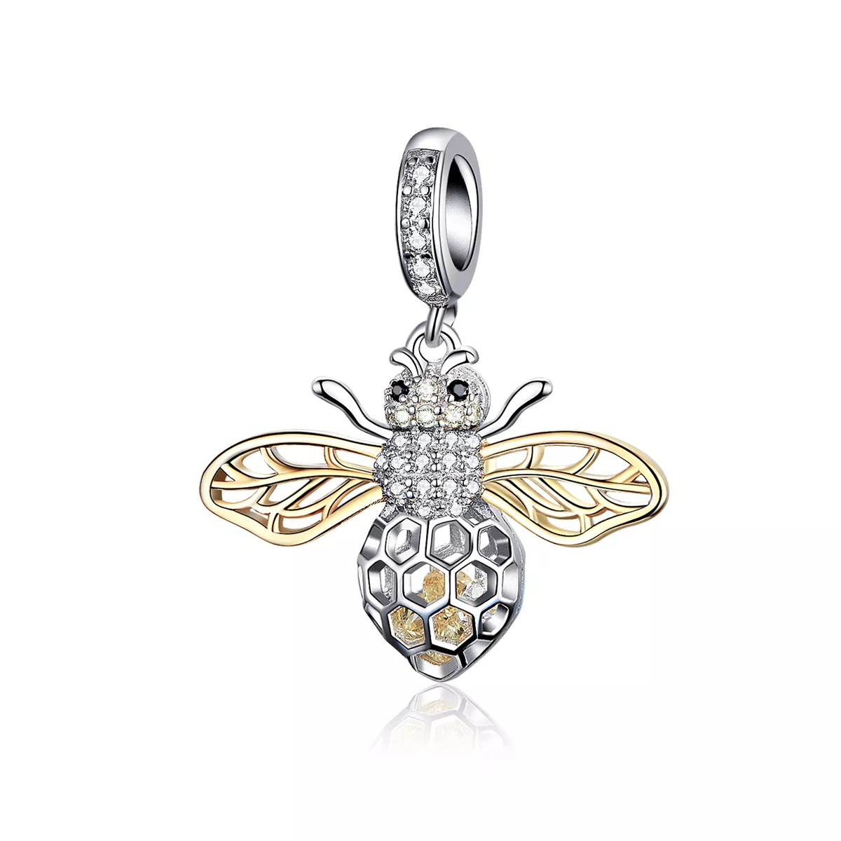 Charm Pendente Abelha de movimento estilo Pandora - SCC1125