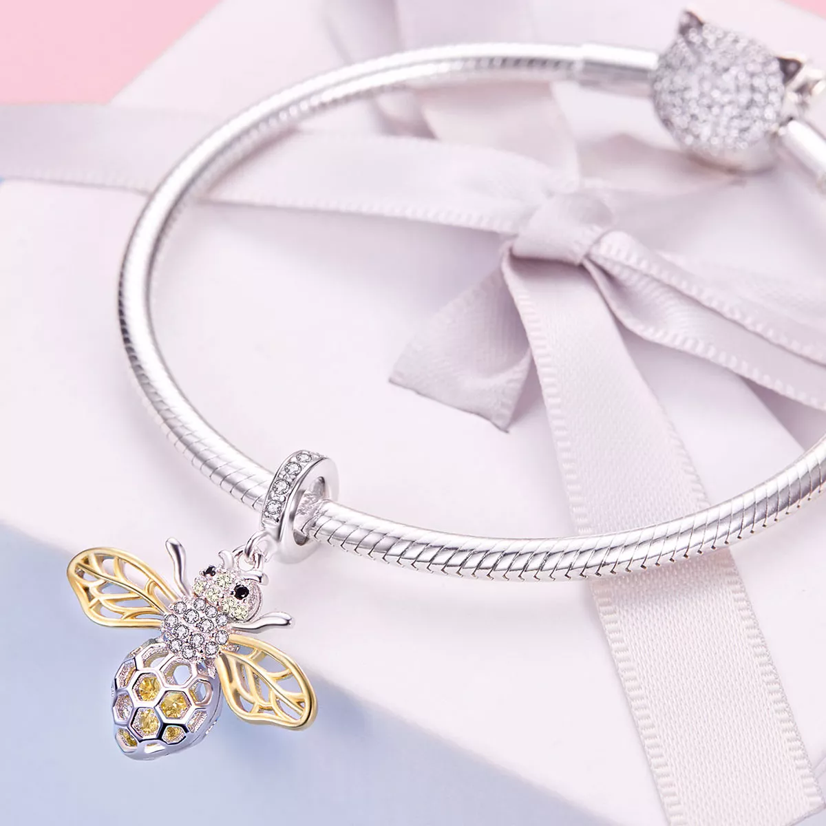 Charm Pendente Abelha de movimento estilo Pandora - SCC1125