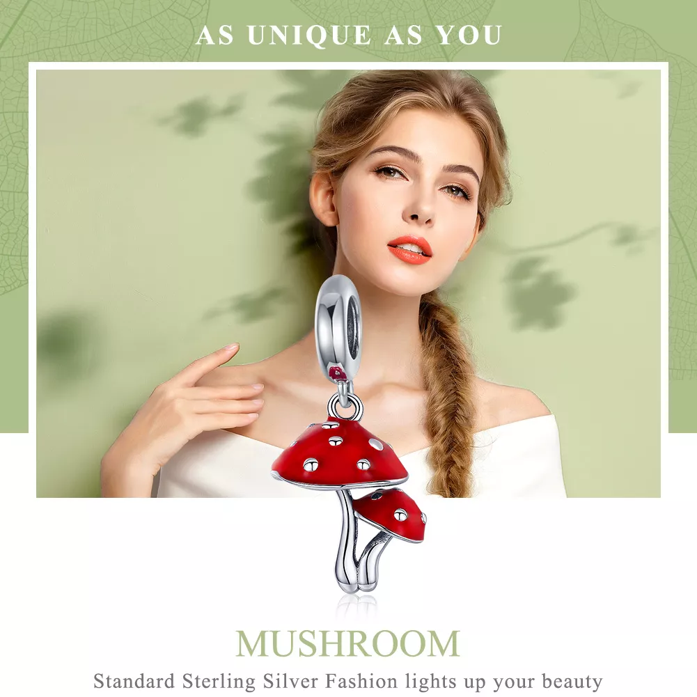 Charm Pendente Cogumelo estilo Pandora - SCC1060