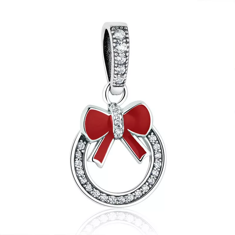 Charm Pendente Coroa de Natal estilo Pandora - SCC077