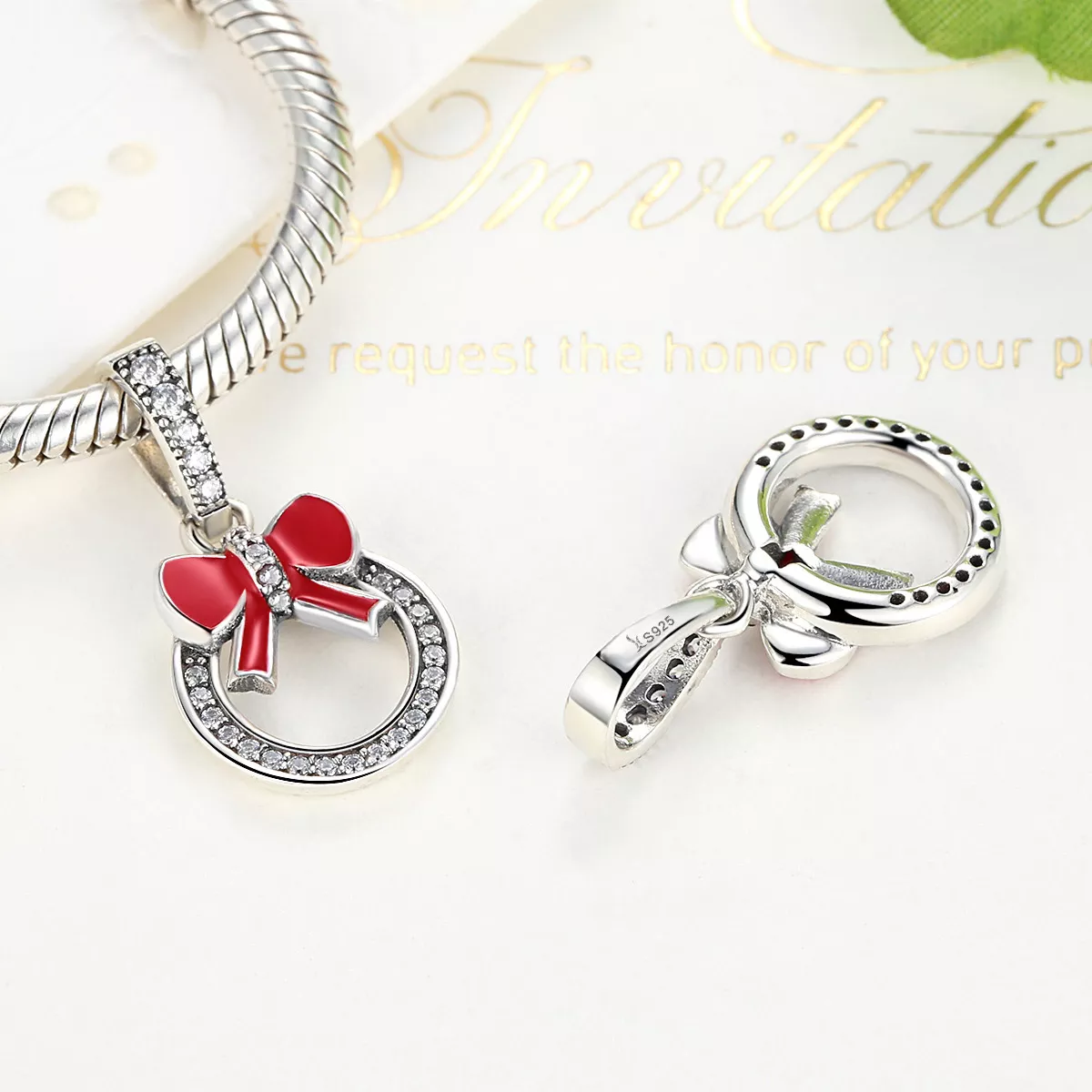 Charm Pendente Coroa de Natal estilo Pandora - SCC077