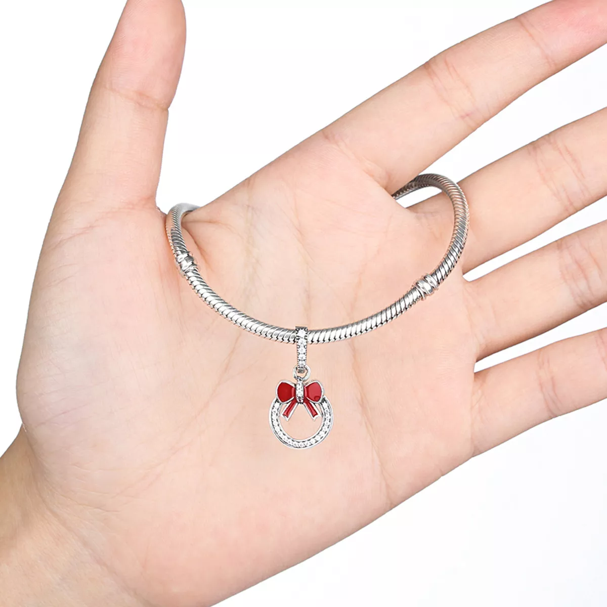 Charm Pendente Coroa de Natal estilo Pandora - SCC077