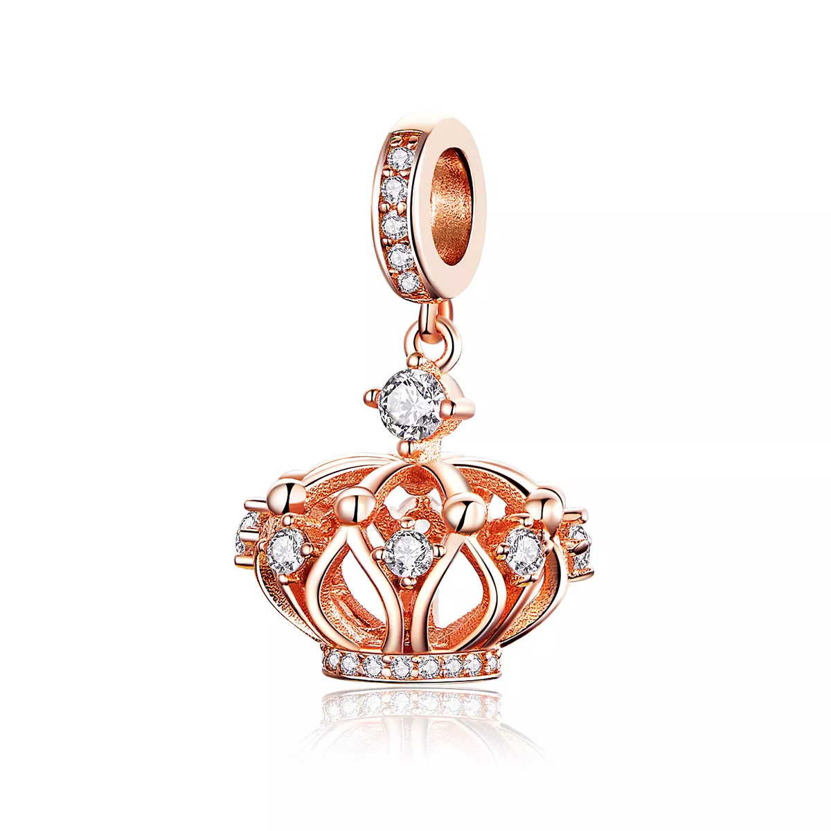 Charm Pendente Coroa Real estilo Pandora Rose - SCC1121