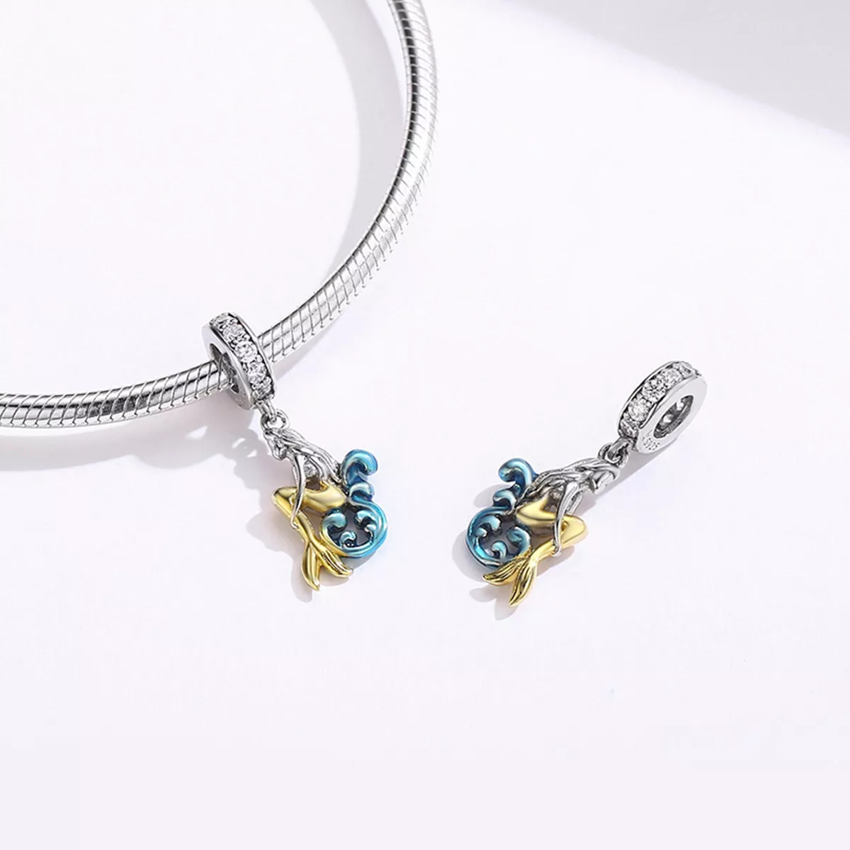 Charm Pendente Esperando sereia estilo Pandora - SCC1166