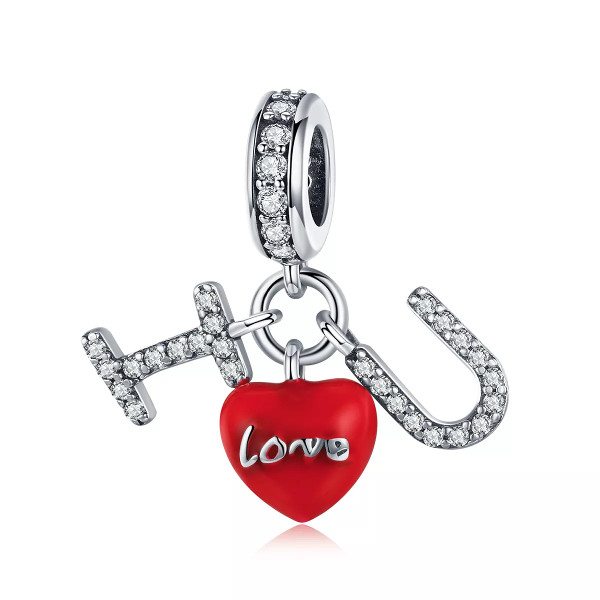 Charm Pendente Eu amo Você estilo Pandora - SCC1055