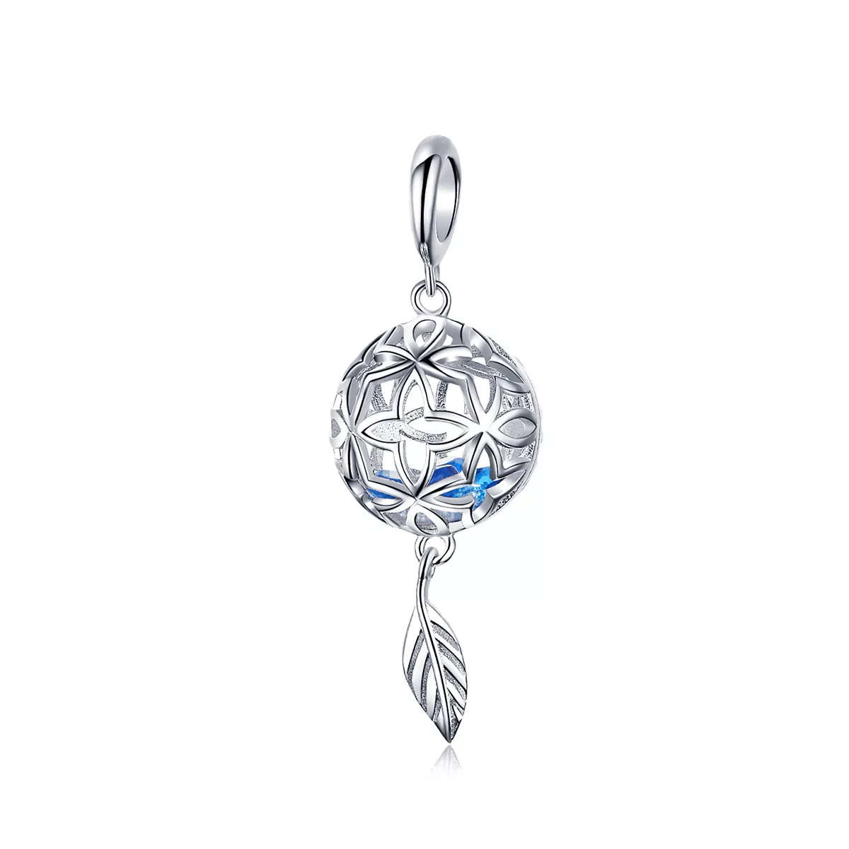 Charm Pendente Flor preservada estilo Pandora - SCC1123
