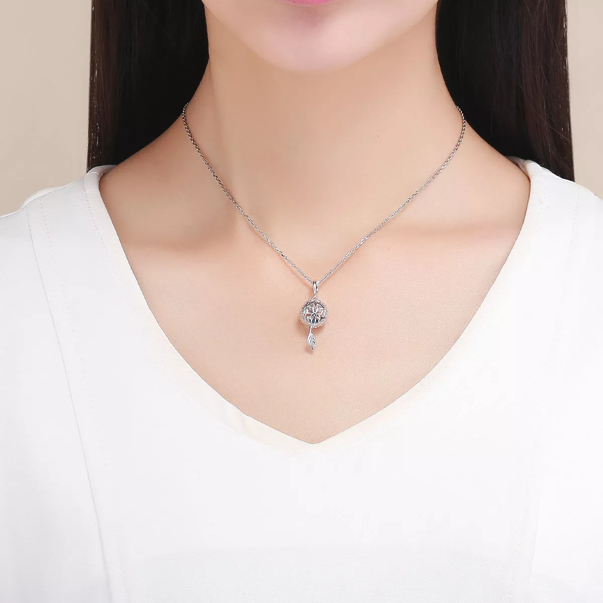 Charm Pendente Flor preservada estilo Pandora - SCC1123