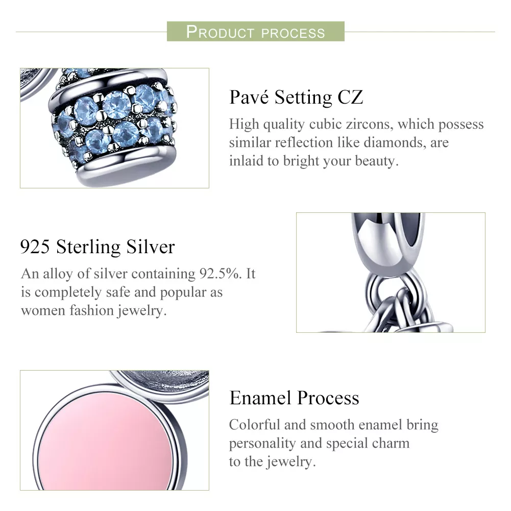 Charm Pendente Garota requintada estilo Pandora - SCC1026