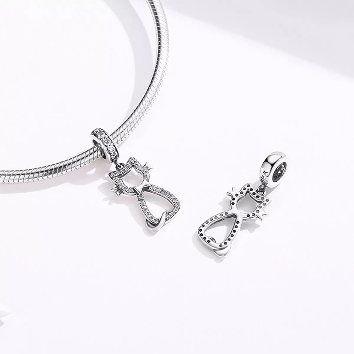 Charm Pendente Gato adorável estilo Pandora - SCC1162