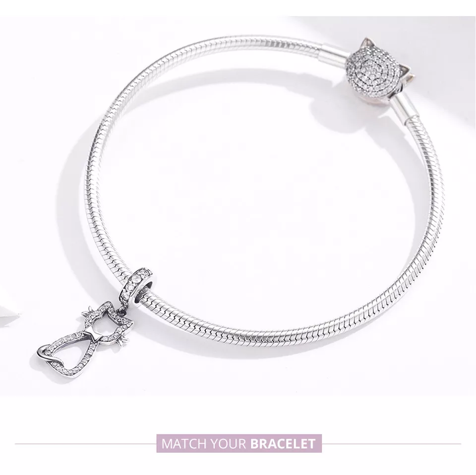 Charm Pendente Gato adorável estilo Pandora - SCC1162