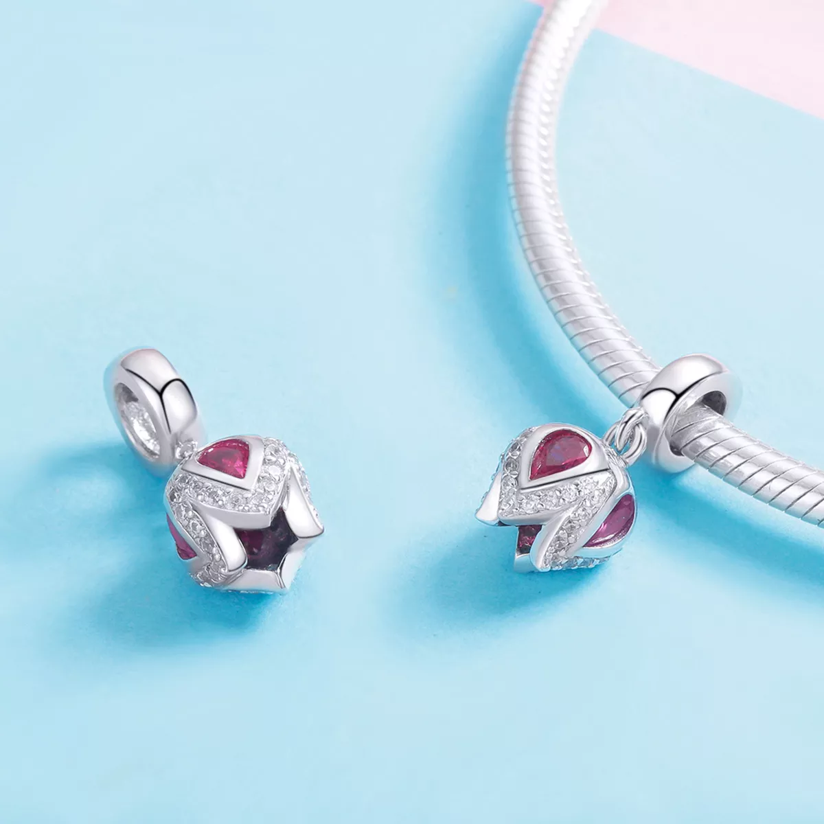 Charm Pendente História da tulipa estilo Pandora - SCC1027