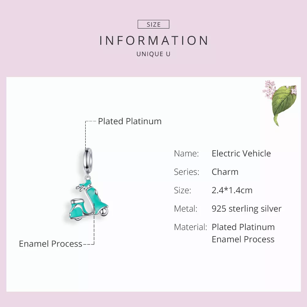 Charm Pendente Lambreta estilo Pandora - SCC1201