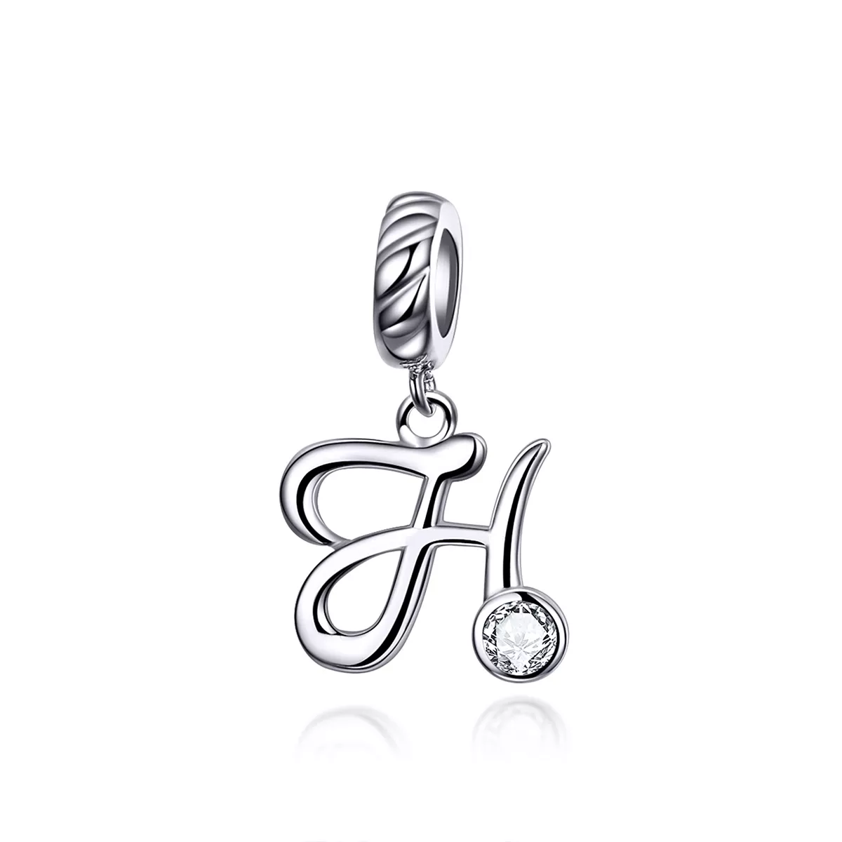 Charm Pendente Letra H estilo Pandora - SCC1183-H