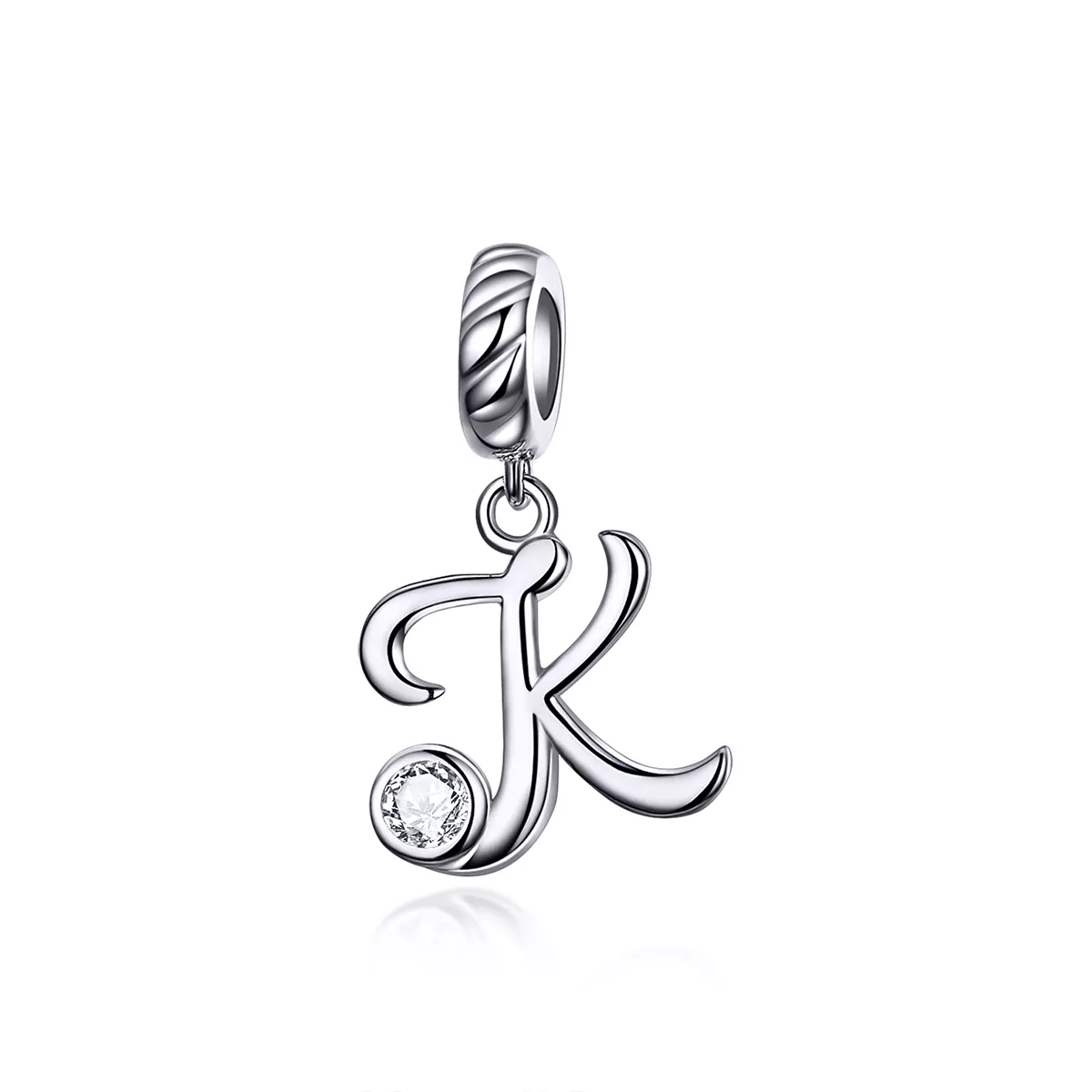 Charm Pendente Letra K estilo Pandora - SCC1183-K