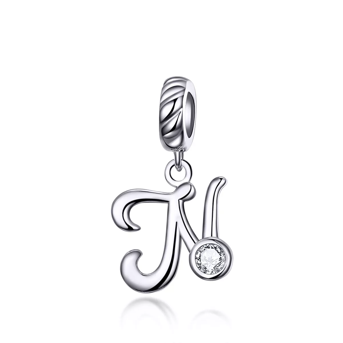 Charm Pendente Letra N estilo Pandora - SCC1183-N