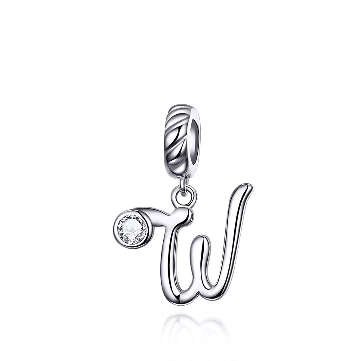 Charm Pendente Letra W estilo Pandora - SCC1183-W