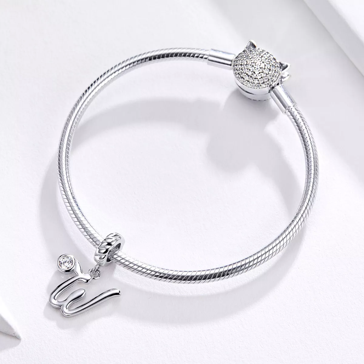 Charm Pendente Letra W estilo Pandora - SCC1183-W