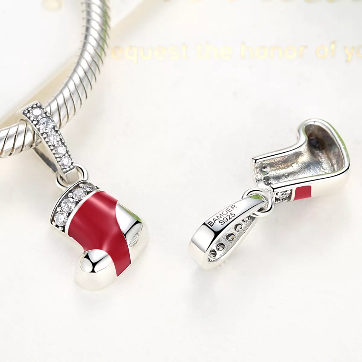 Charm Pendente Meias de natal estilo Pandora - SCC074