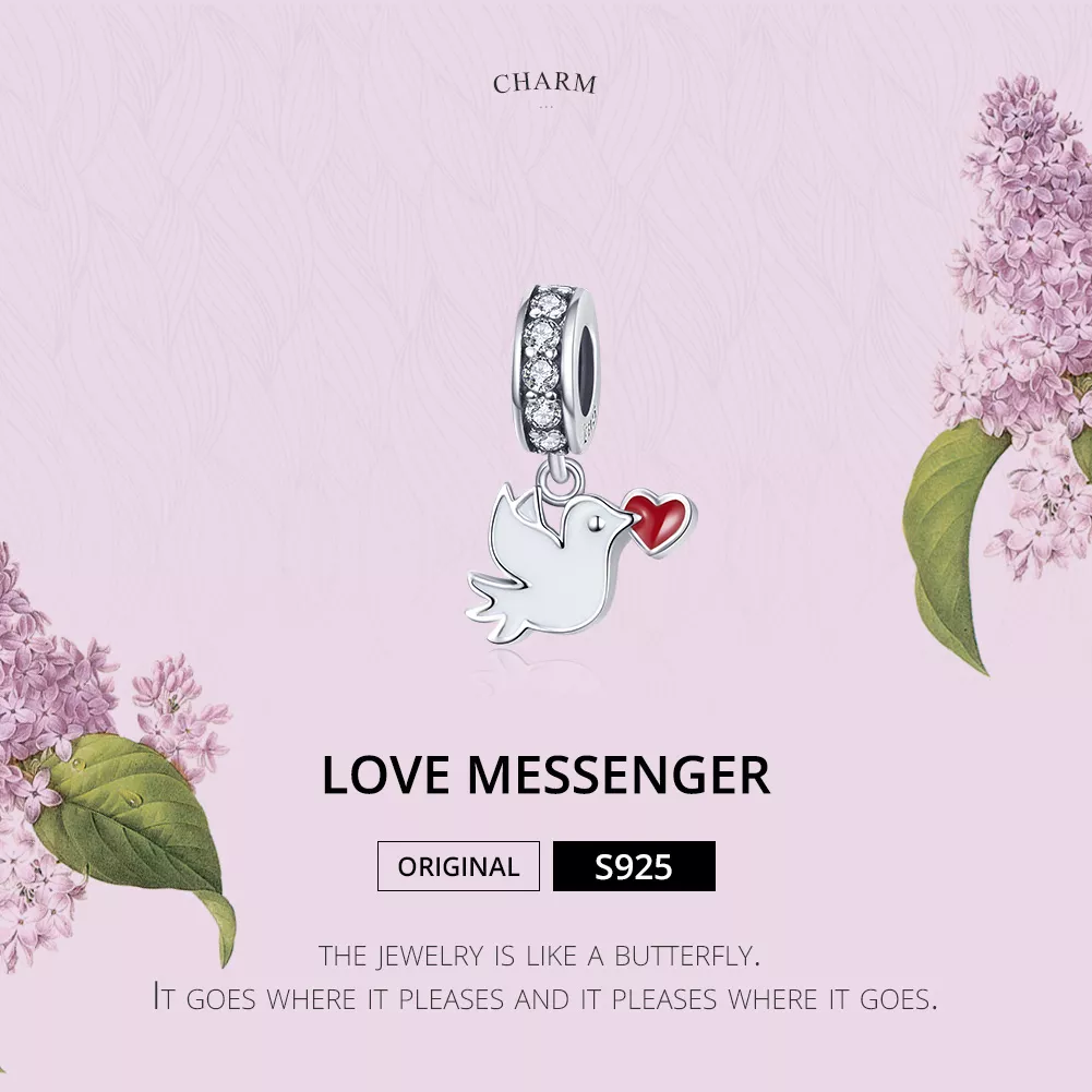 Charm Pendente Mensagem de Amor estilo Pandora - SCC1227