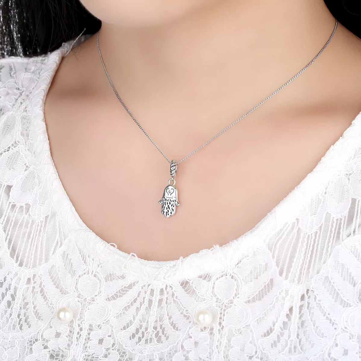 Charm Pendente Mão Hamsa estilo Pandora - SCC031
