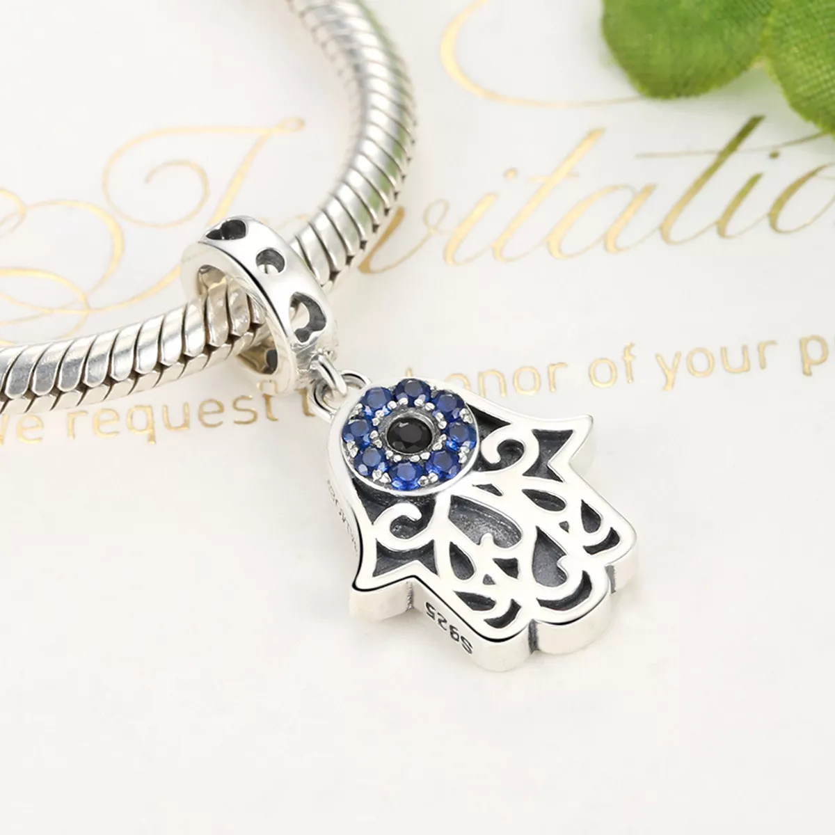 Charm Pendente Mão Hamsa estilo Pandora - SCC085