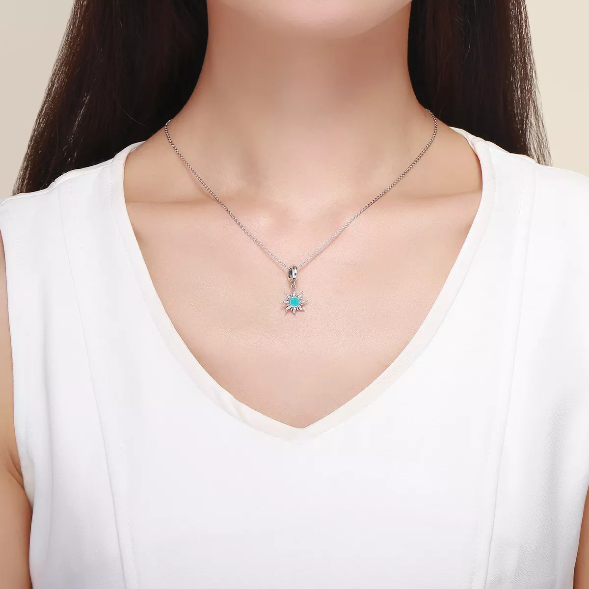 Charm Pendente Sol Azul estilo Pandora - SCC1068