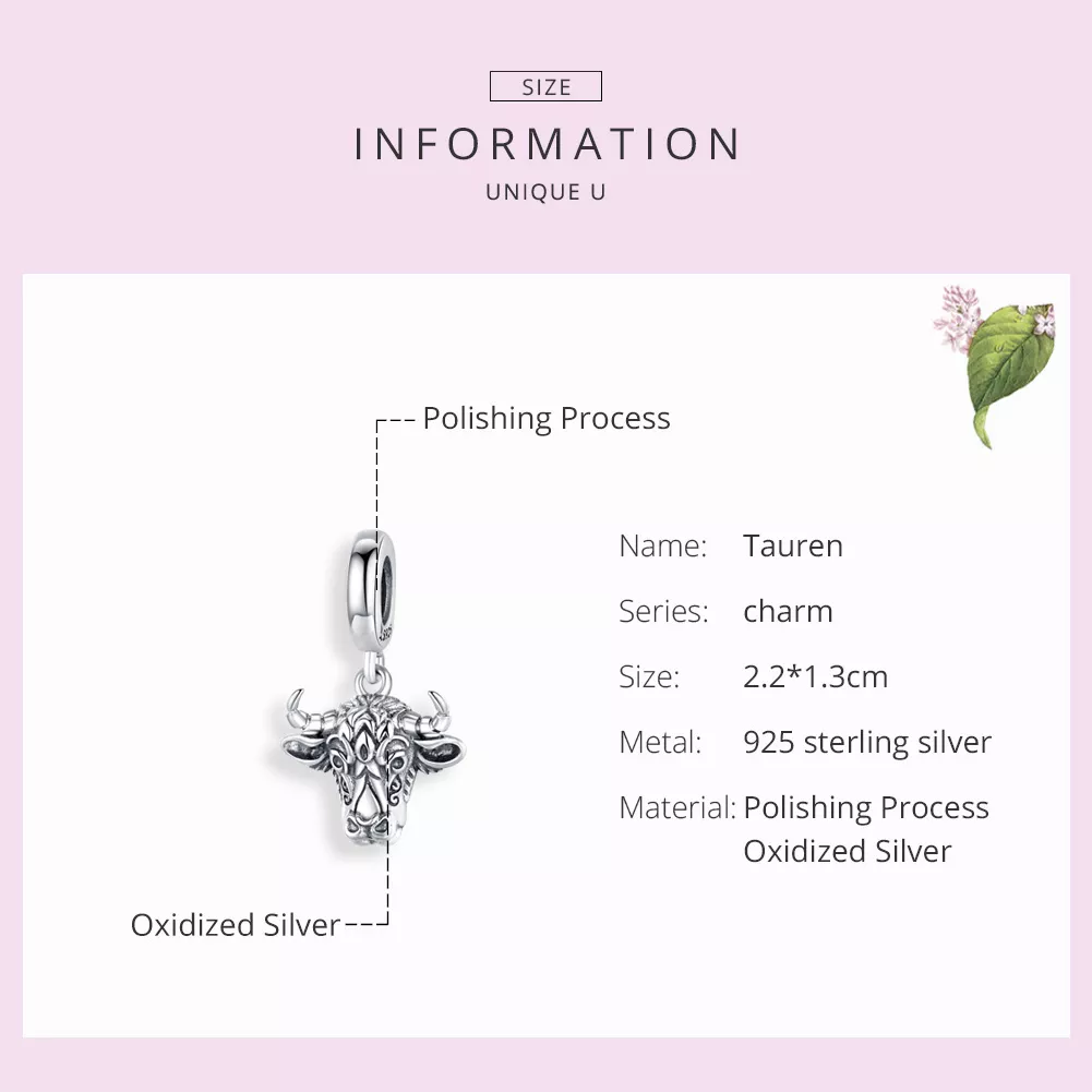 Charm Pendente Tauren life Pandora - SCC1316